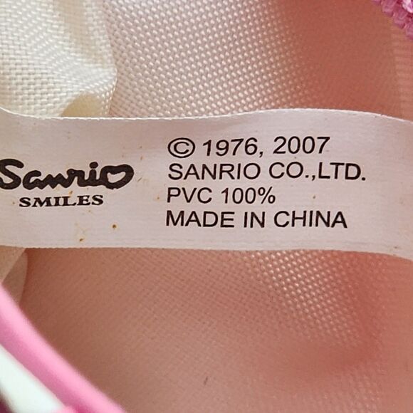 Sanrio 2007 Hello Kitty Woven Zipper Cosmetic Pencil Pouch Bag - Picture 6 of 8